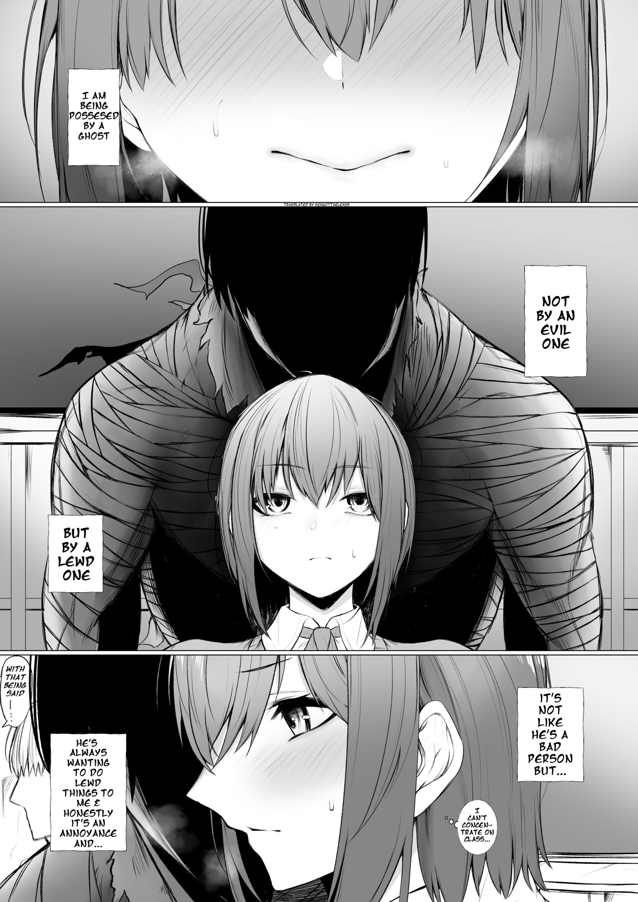 Hentai Manga Comic-A Story about a Girl Possessed by a Lecherous Ghost-Read-1
